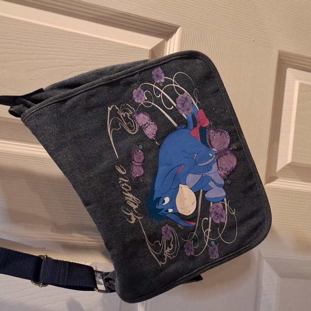 Disney Eeyore Denim Crossbody Messenger Bag
